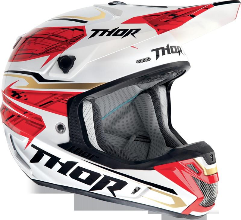 Mens thor verge boxed red motorcycle mx dirtbike dirt bike motocross helmet 