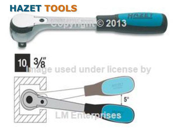 Hazet ratchet wrench 72 teeth 3/8" drive solid steel new