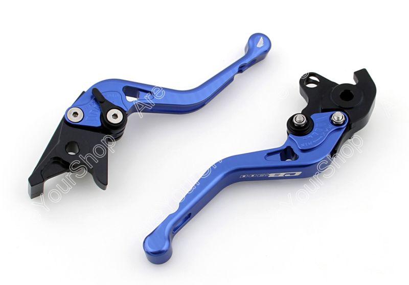 Short adjustable brake clutch levers honda cb1300 super four cb1300s 04-10 blue