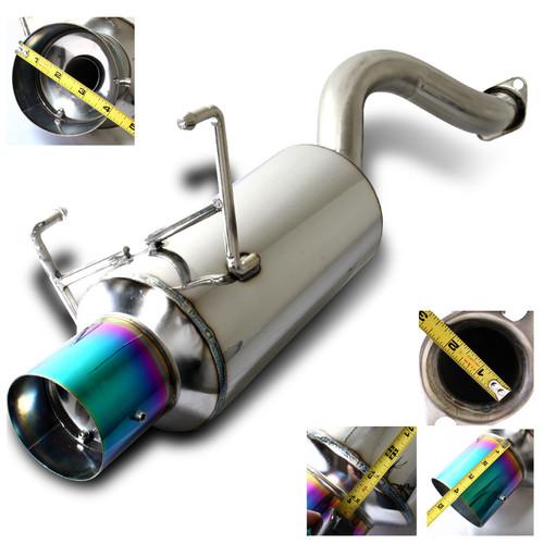 1993-1997 honda del sol bolt on axleback rainbow tip exhaust muffler 94 95 96