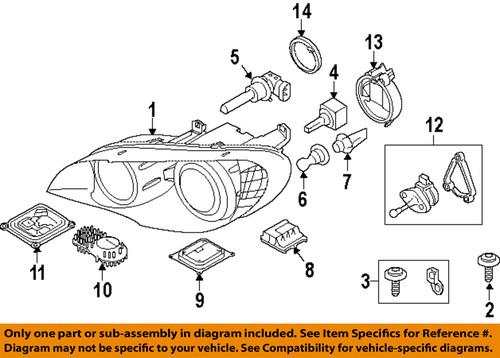 Bmw oem 63117289001 headlight-headlamp assembly