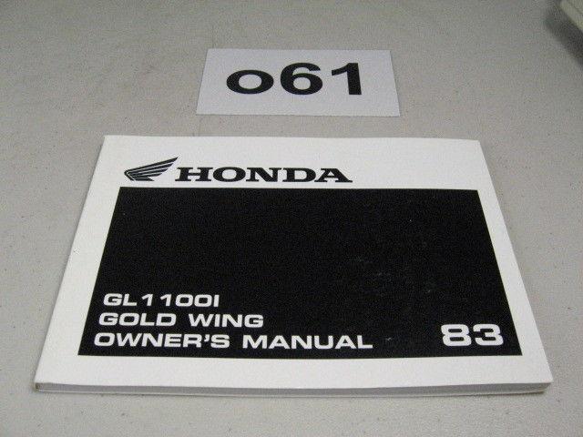 New owners manual 83 gl1100 goldwing interstate oem honda operators book    #o61