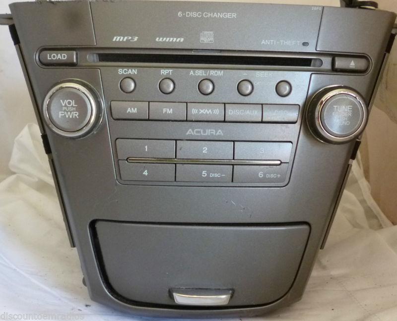 07-09 acura mdx radio 6 disc cd mp3 player & theft code 39101-stx-a020 *