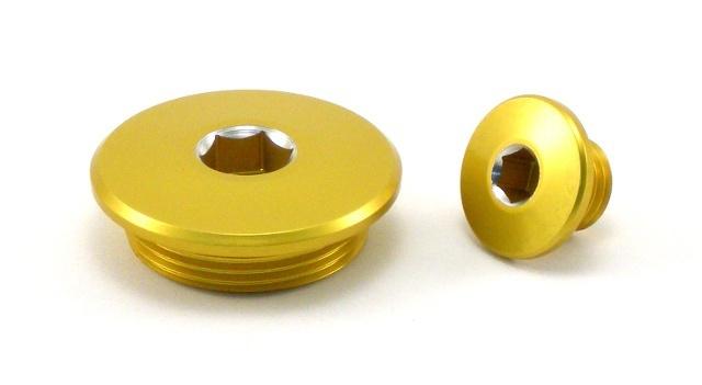 New billet engine plugs kawasaki 2011 kx250f / 2006-2011 kx450f gold