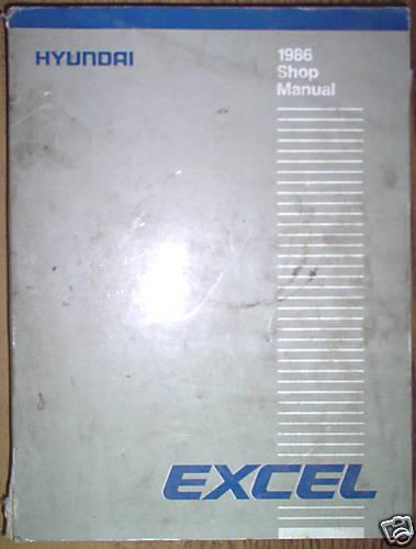 1986 hyundai excel service shop repair manual 86 oem