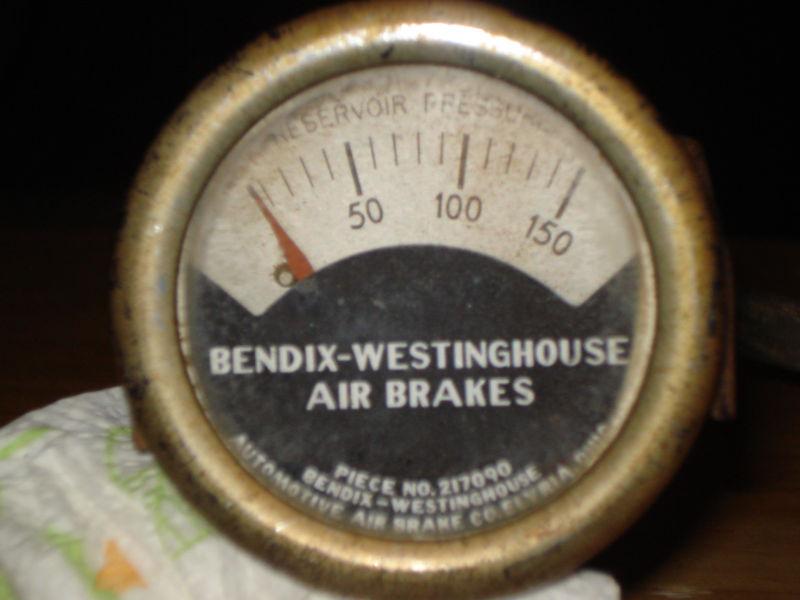 Industrial steampunk  vintage  brakes air pressure gauge bendix-westinghouse 