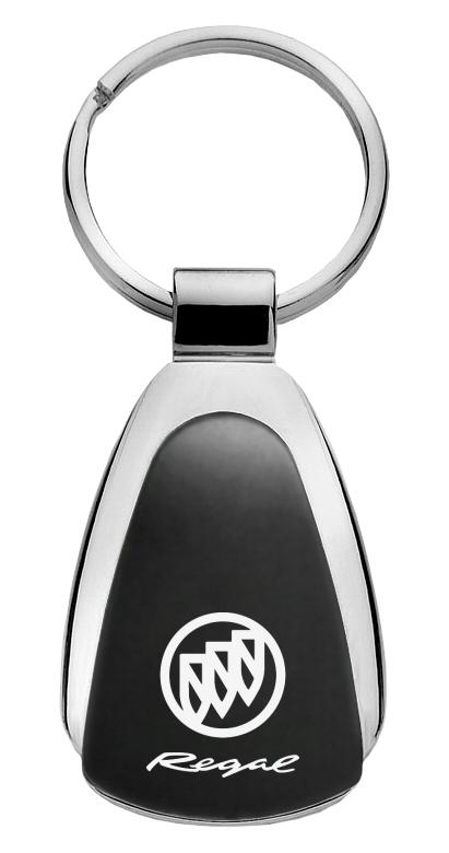 Buick regal black tear drop metal key chain ring tag key fob logo lanyard