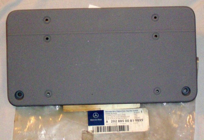 Nos oem mercedes w202 c220 c230 c280 c36 front license plate base gray primered