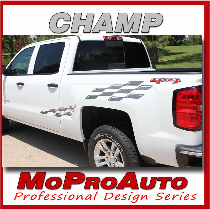 2014 gmc sierra 3m pro grade vinyl side champ stripes decals graphics 9lk