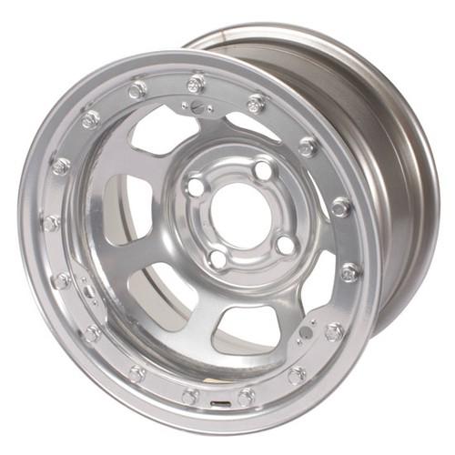 New bassett 13 x 7" beadlock racing wheel, 2" backspace, silver 4 on 4.25"