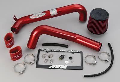 Aem power 21-413r air intake red powdercoated tube red filter kit