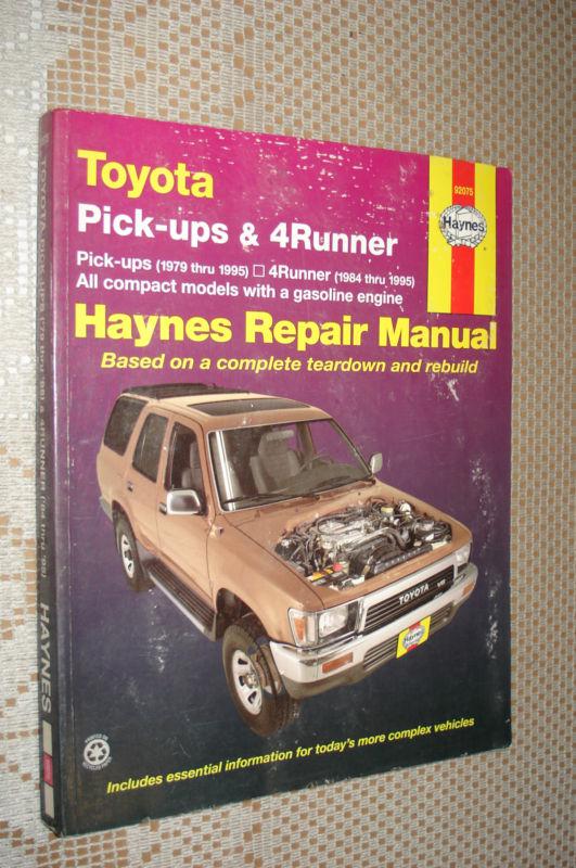 1979-1995 toyota truck & 4 runner service manual shop book  91 90 89 88 87 86 85