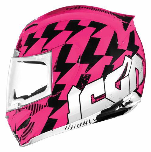 New icon airmada stack full-face adult helmet, pink/black, med/md