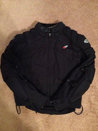 Black joe rocket mesh motorcycle jacket sz m