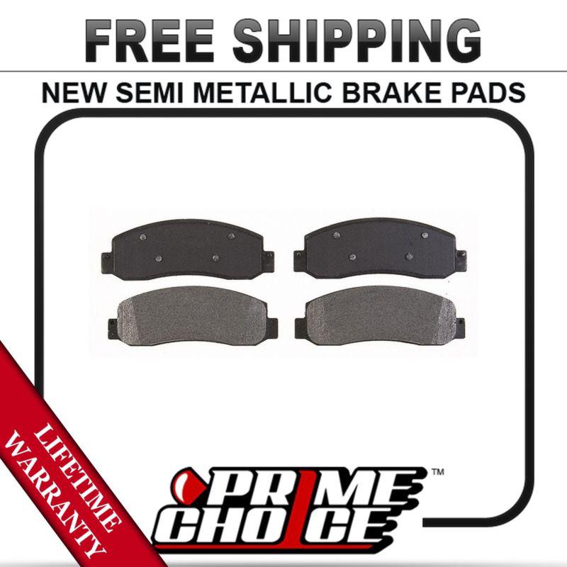 Front semi metallic disc brake pad kit full set with lifetime warranty