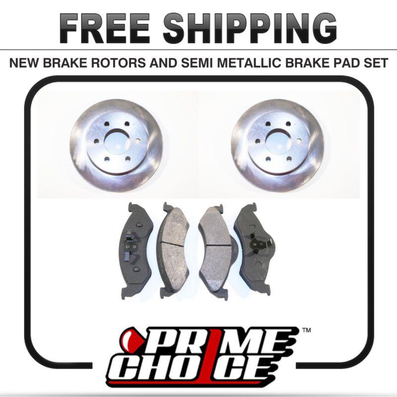 Premium front metallic brake pads and disc rotors complete kit left & right pair