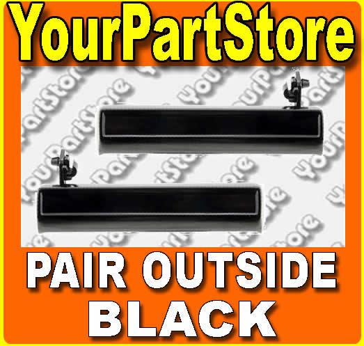 82-93 s10 pickup truck outer outside exterior door handles black left right pair