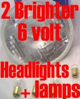 2 halogen headlights ford 1949 1950 1951 1952 1953 1954 -replace your dim bulbs!