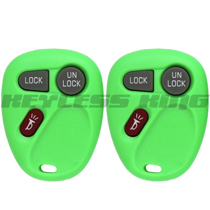 2 new green replacement keyless entry remote key fob clicker for 15042968