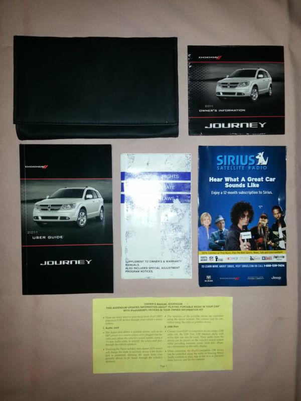 Oem 2011 dodge journey owner's manual set & case owners guide users book user 11