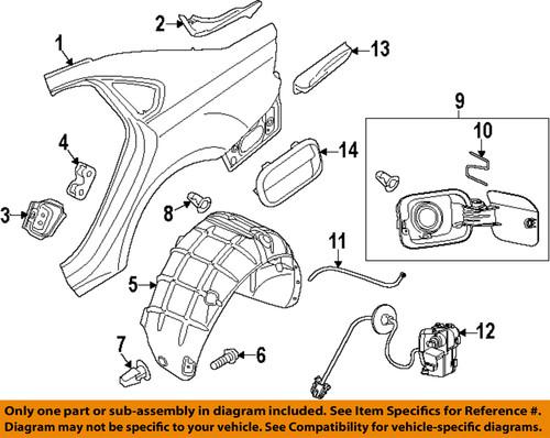 Volkswagen oem 561809857egru quarter panel-fuel door