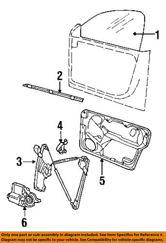 Volkswagen oem 1y0837462f window regulator