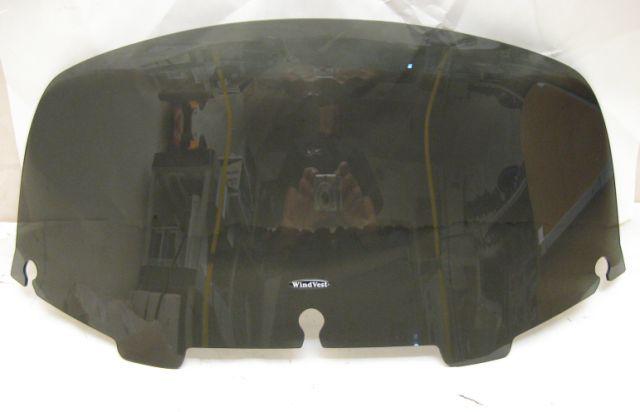 0020201 windvest 61-8040 8 in dark/gun smoke replacement windshield for harley 9