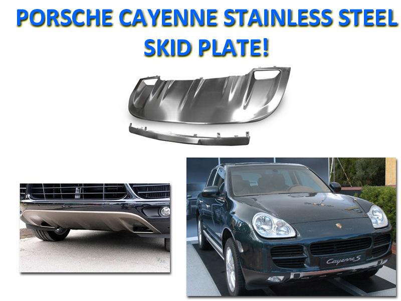 Usa 2011+ porsche cayenne stainless steel bumper front + rear skid plates