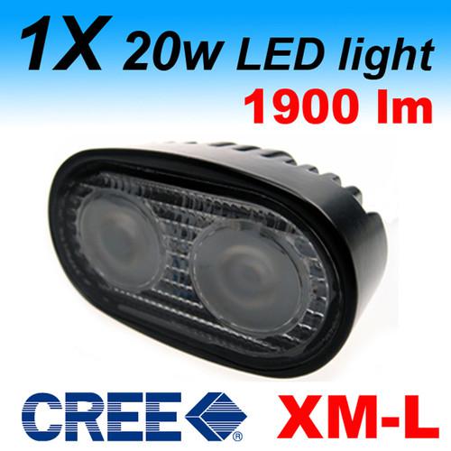 12v 24v 4" ip68 cree led 20w flood beam work light offroad car driving ute boat