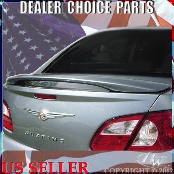 Chrysler sebring 2007-2012 4 door dr oem custom style spoiler wing primer