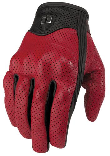 Icon pursuit red perforated leather glove new xxl 2xl