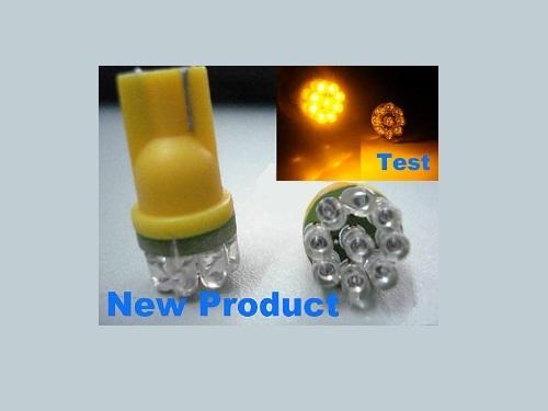 New 2pcs super bright amber 9 led wedge light 194 t10 168 