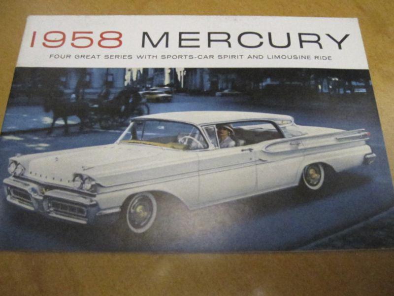 1958 mercury factory color dealer brochure  all models