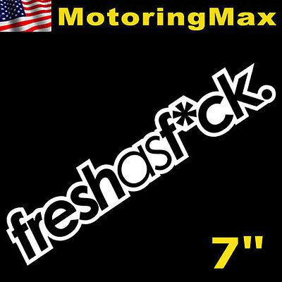 1pc jdm funny cool slow fresh as f*ck fck import car window vinyl decal sticker