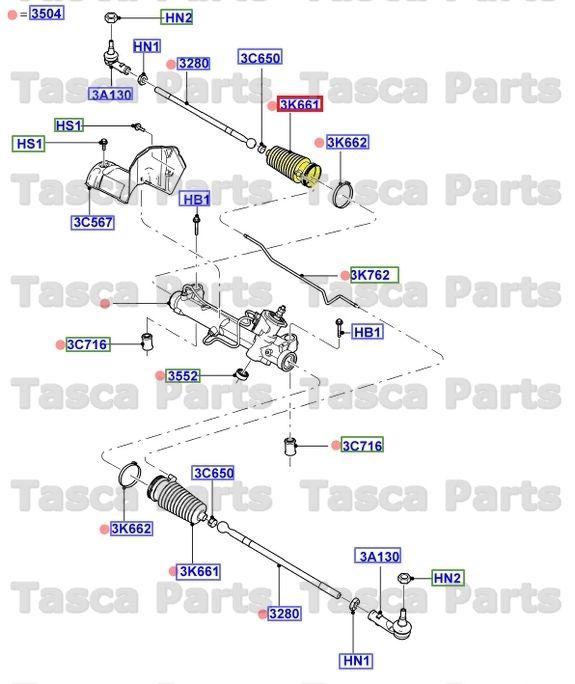 New oem steering gear boot 2004-2006 ford focus #ys4z-3k661-bb #ys4z-3k661-bb