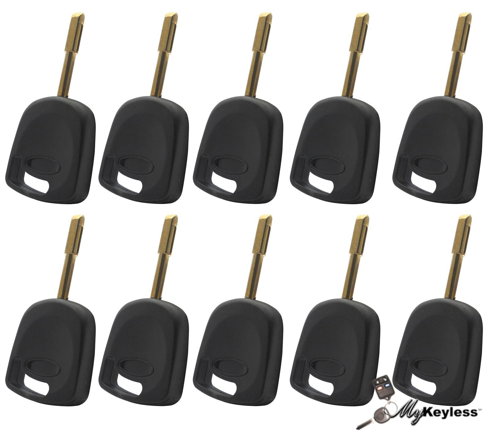 New bulk locksmith lot jaguar transponder chip uncut car ignition key x10