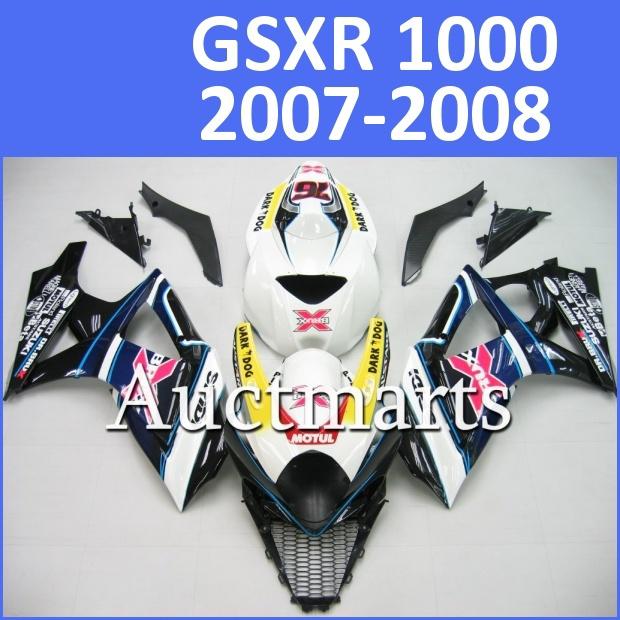 Fit suzuki 07 08 gsxr 1000 gsx-r 2007 2008 fairing bodywork plastics k7 d11 i19