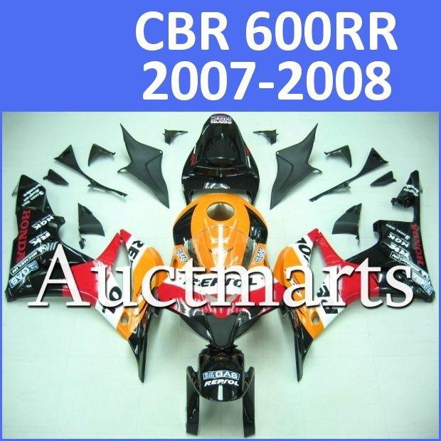 Fit honda 07 08 cbr600rr cbr 600 rr 2007 2008 fairing kit abs plastics d11 h3