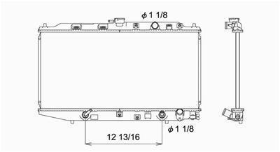 Sherman 99670 radiator fits honda civic sedan
