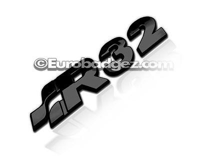 1 - new volkswagen vw golf gti jetta passat r32 emblem badge (black .:r32 rear)