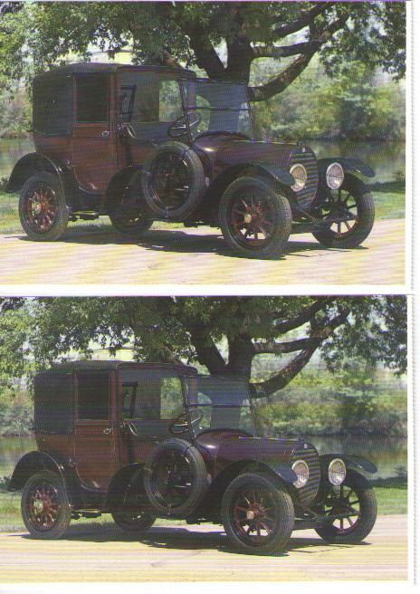 1915 brewster town laudaulet car postcard - lot of 2 - must see! - free shipping