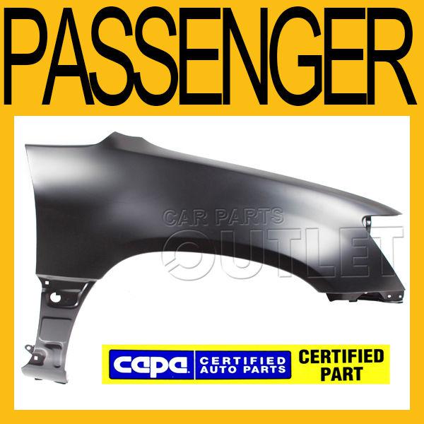 1999-2003 lexus rx300 passenger front fender primered black steel capa primed rh