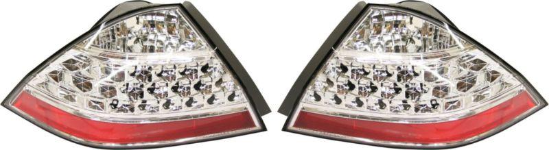 Led clear tail light brake lamp rear lens/housing pair set driver/passenger side