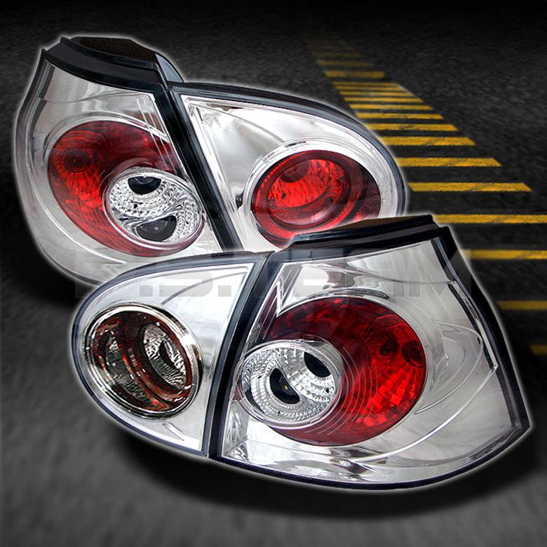 06-09 volkswagen golf gti v rabbit mk5 chrome  4pcs tail lights w/trunk piece