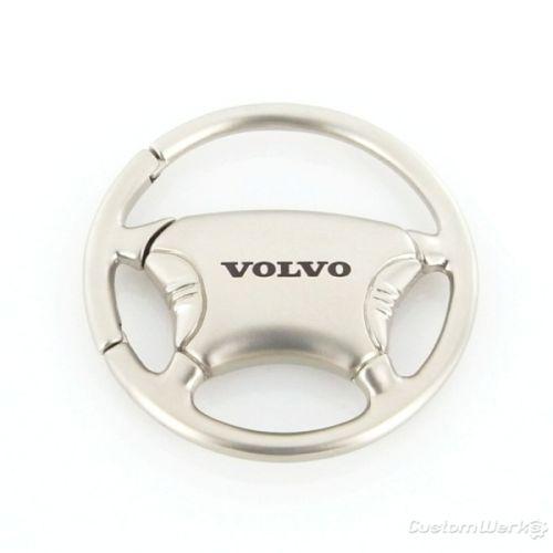 Volvo steering wheel chrome keychain - brand new!