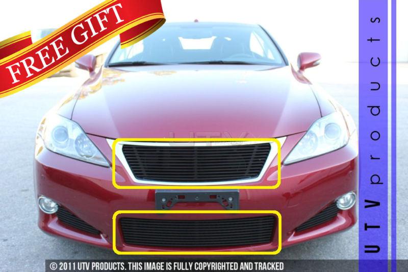 2010 - 2013 lexus is 250 350 c upper & bumper billet grille replacement blk 10 