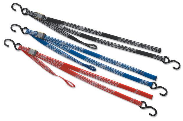 Moose racing heavy-duty tie-down straps 7' feet long red