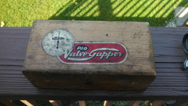 P & g valve gapper model 111 series 2 in original wooden case - vintage