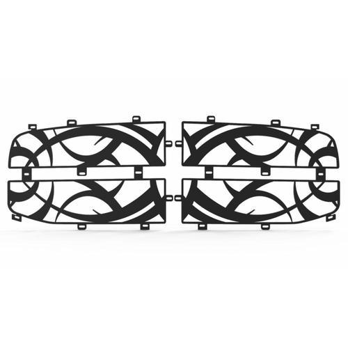 Dodge ram 06-08 tribal black powdercoat grill insert trim cover