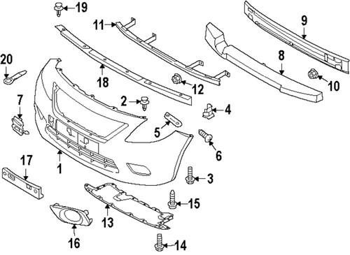 Find Nissan Oem 622253ba0a Front Bumper & Grille-side Bracket In 